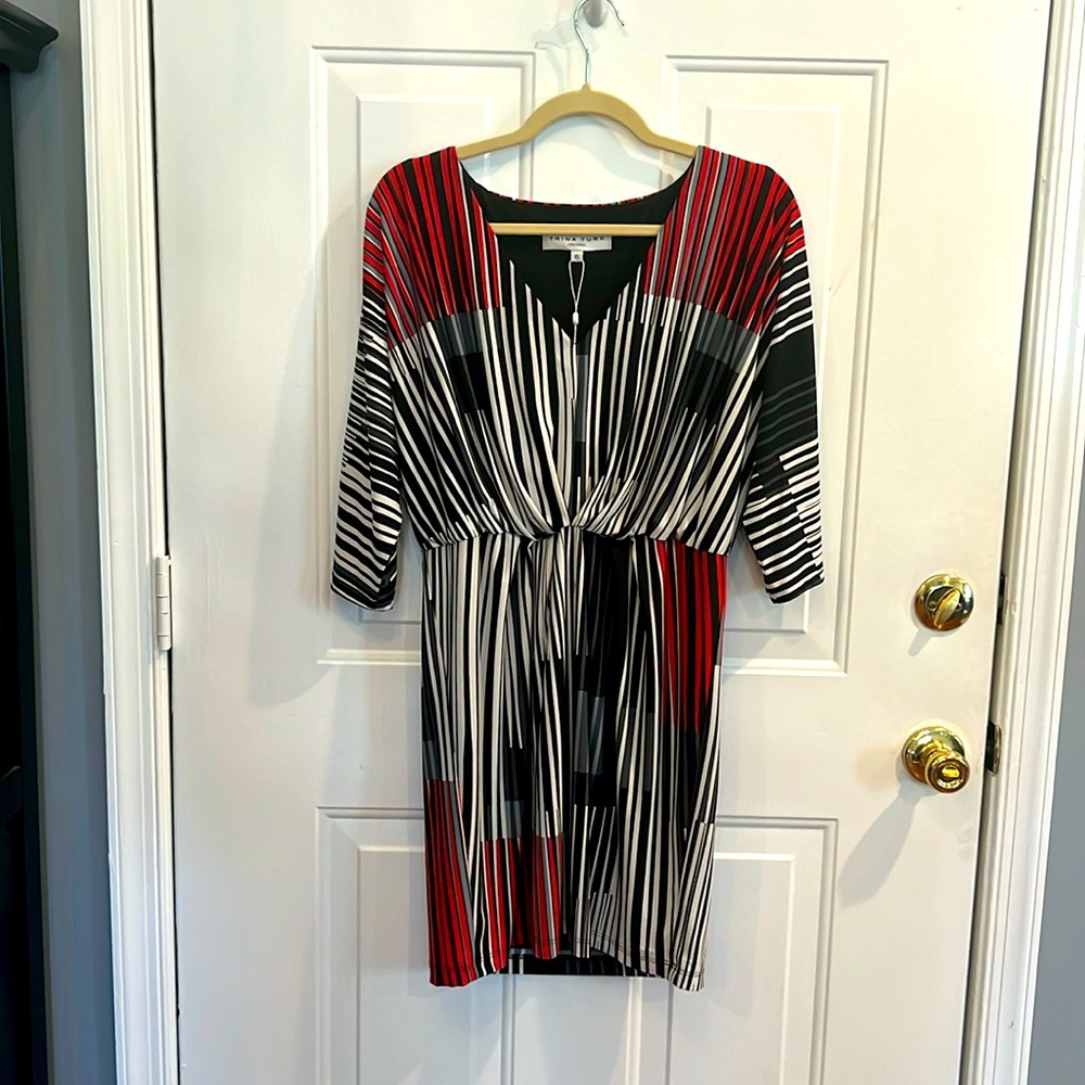 Black, white and red Trina Turk Dress, size 6